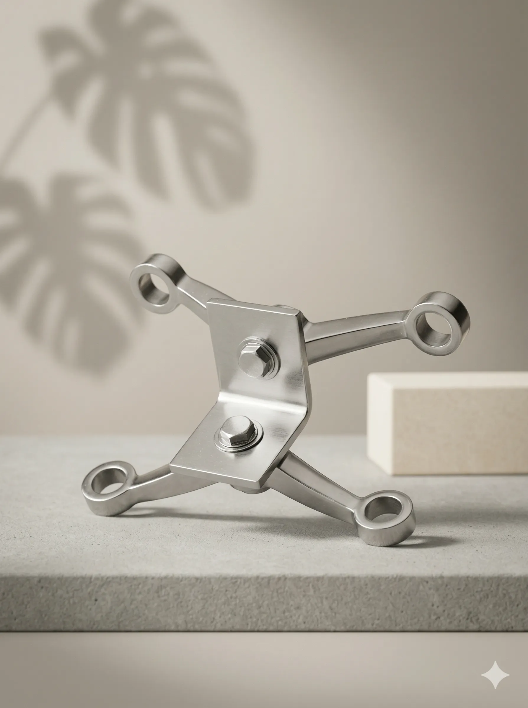 GLAXOR 4-Way Spider Fitting (Wall/Structure Mount)