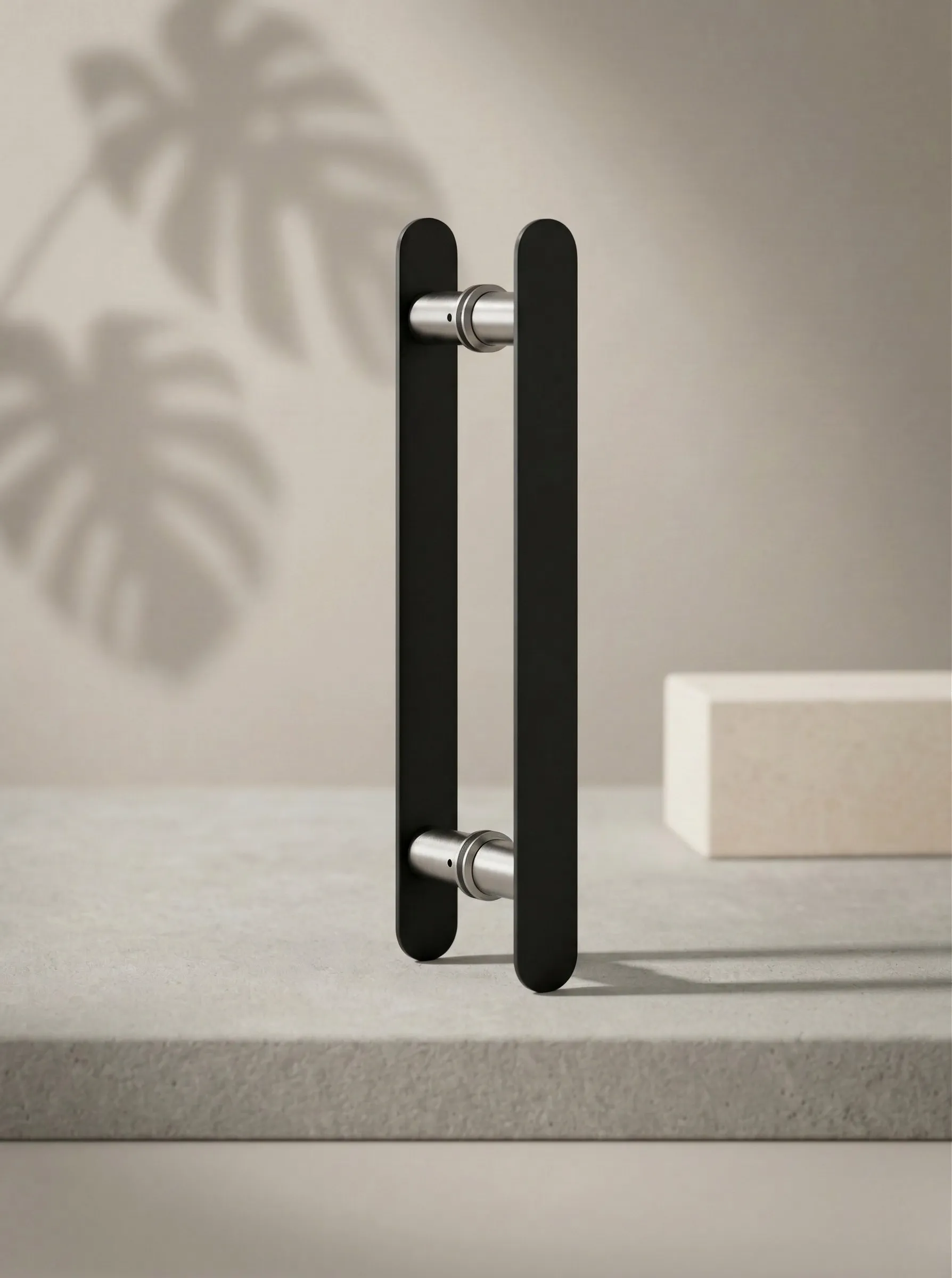 GLAXOR Slim Fancy H-Shape Round Glass Door Pull Handle