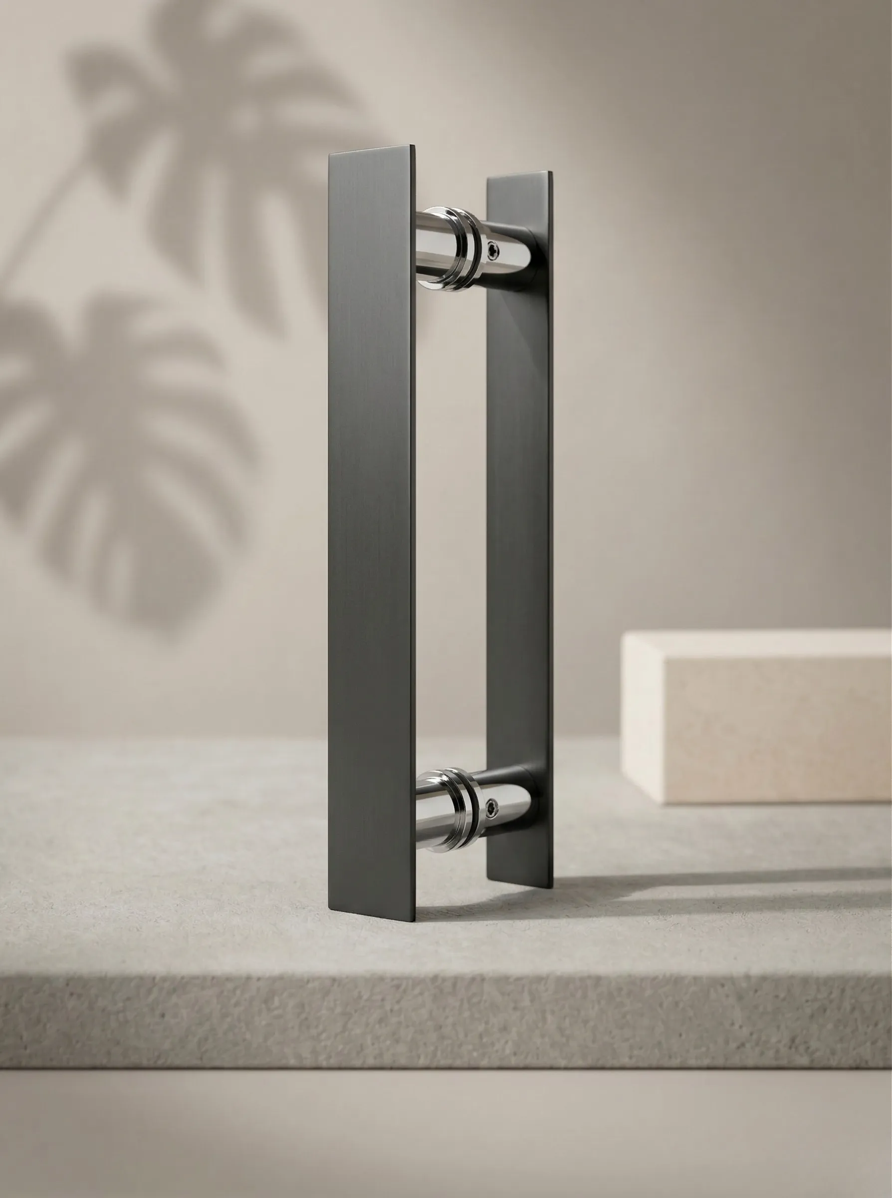 GLAXOR Slim Fancy H-Shape Square Glass Door Pull Handle