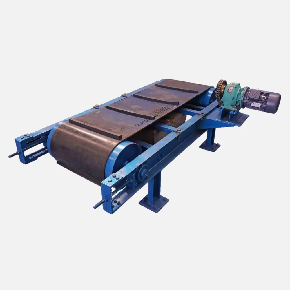 Heavy-duty overband magnetic separator manufactured by IP Magnate for continuous tramp iron removal.