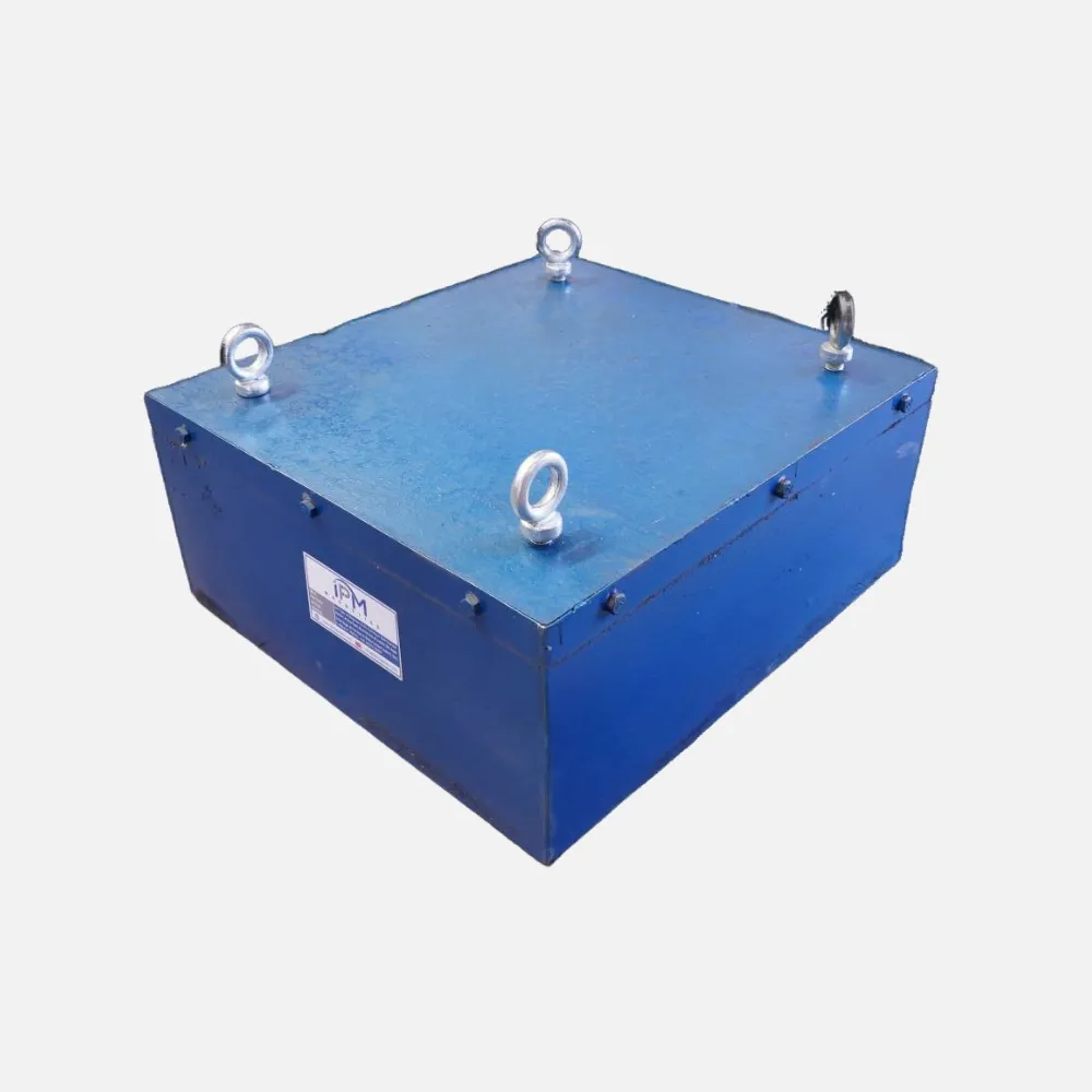 Heavy-duty industrial suspension magnet manufactured by IP Magnate for tramp iron removal.